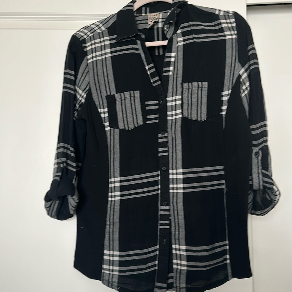 Black flannel shirt